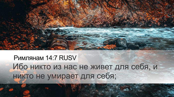 Римлянам 14:7 RUSV Bible Verse Image