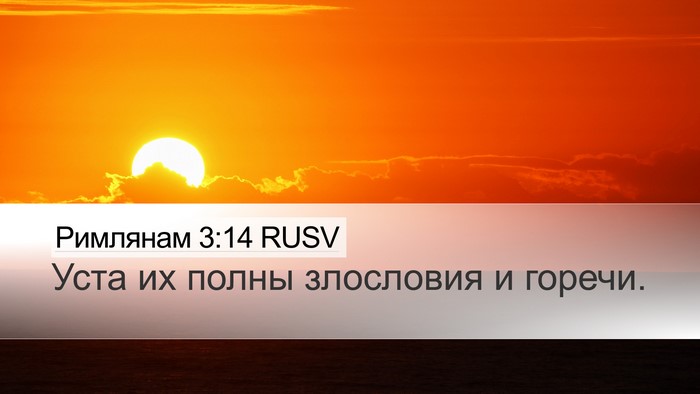 Римлянам 3:14 RUSV Bible Verse Image