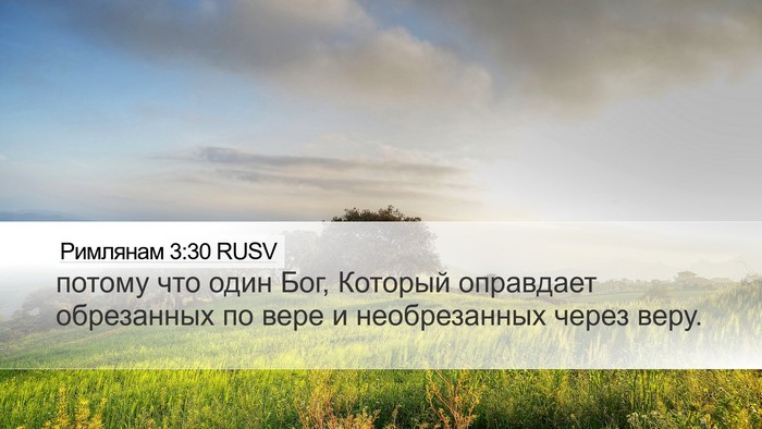 Римлянам 3:30 RUSV Bible Verse Image