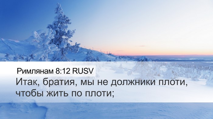 Римлянам 8:12 RUSV Bible Verse Image