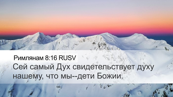 Римлянам 8:16 RUSV Bible Verse Image