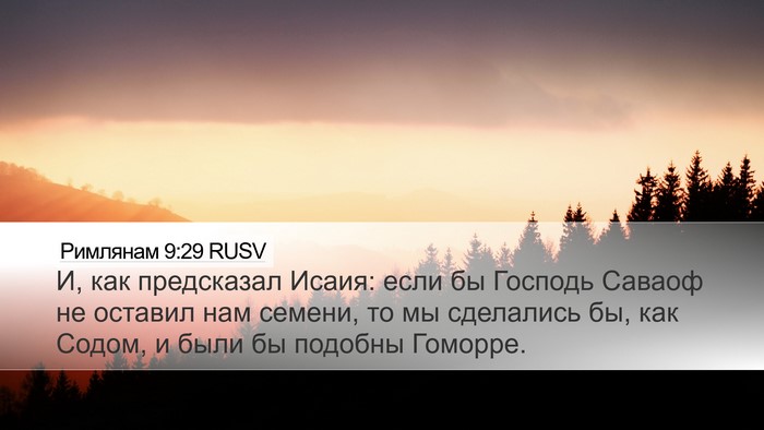 Римлянам 9:29 RUSV Bible Verse Image