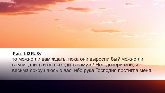 Руфь 1:13 RUSV Bible Verse Image