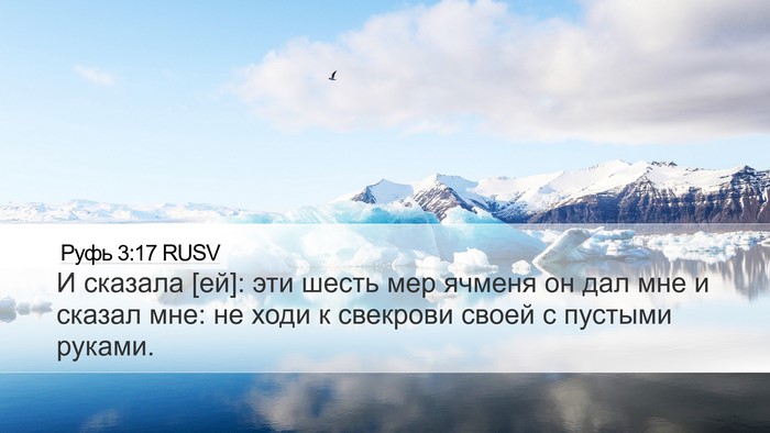 Руфь 3:17 RUSV Desktop Wallpaper - И сказала [ей]: эти шесть - Desktop Bible Verse Wallpaper