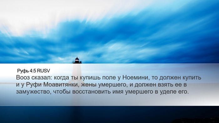 Руфь 4:5 RUSV Desktop Wallpaper - Вооз сказал: когда ты - Desktop Bible Verse Wallpaper