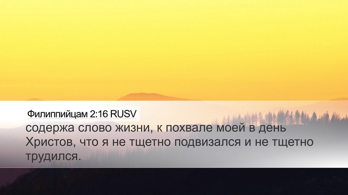 Филиппийцам 2:16 RUSV Bible Verse Image
