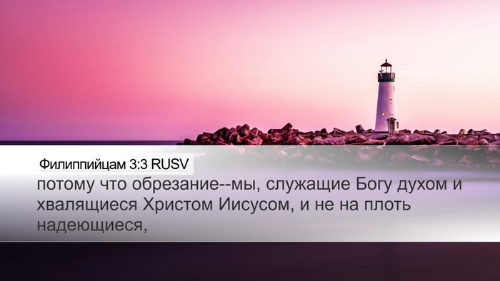 Филиппийцам 3:3 RUSV Bible Verse Image
