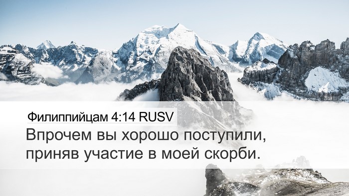 Филиппийцам 4:14 RUSV Bible Verse Image