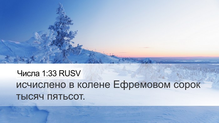 Числа 1:33 RUSV Bible Verse Image