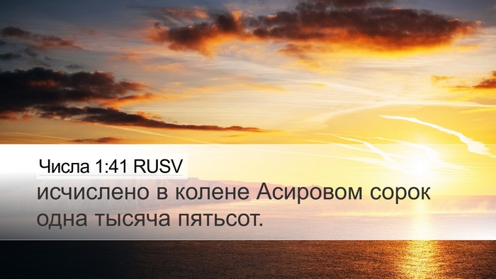 Числа 1:41 RUSV Bible Verse Image