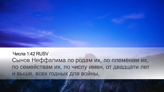 Числа 1:42 RUSV Bible Verse Image
