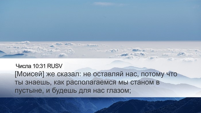 Числа 10:31 RUSV Desktop Wallpaper - [Моисей] же сказал: не - Desktop Bible Verse Wallpaper