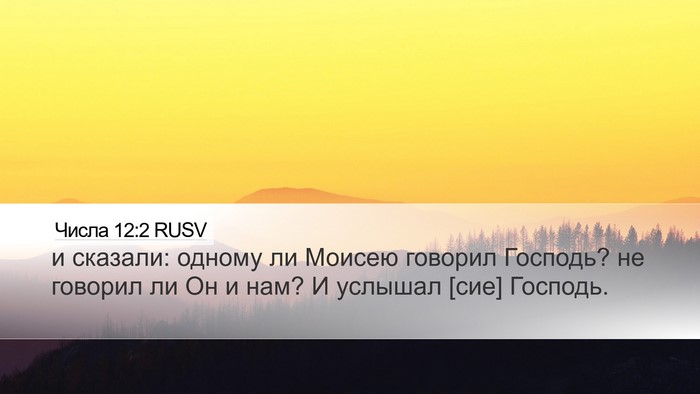 Числа 12:2 RUSV Bible Verse Image