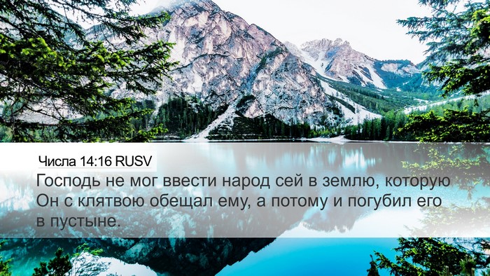 Числа 14:16 RUSV Desktop Wallpaper - Господь не мог ввести - Desktop Bible Verse Wallpaper