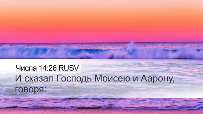 Числа 14:26 RUSV Desktop Wallpaper - И сказал Господь Моисею и - Desktop Bible Verse Wallpaper