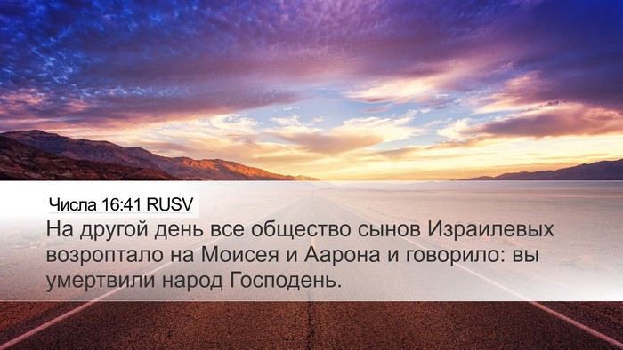 Числа 16:41 RUSV Bible Verse Image