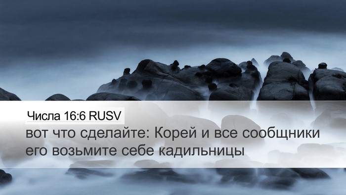 Числа 16:6 RUSV Bible Verse Image
