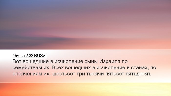 Числа 2:32 RUSV Bible Verse Image