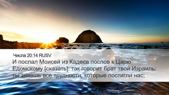 Числа 20:14 RUSV Bible Verse Image