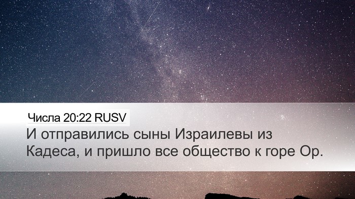 Числа 20:22 RUSV Desktop Wallpaper - И отправились сыны - Desktop Bible Verse Wallpaper