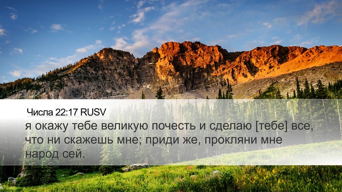 Числа 22:17 RUSV Bible Verse Image