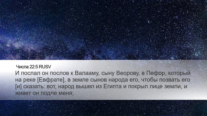 Числа 22:5 RUSV Bible Verse Image