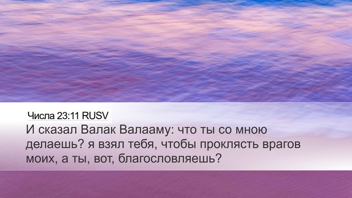Числа 23:11 RUSV Bible Verse Image