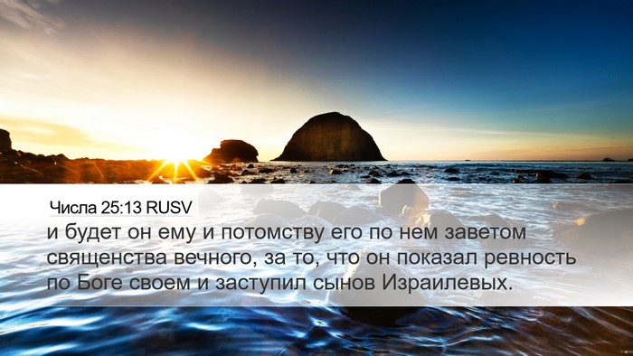 Числа 25:13 RUSV Bible Verse Image