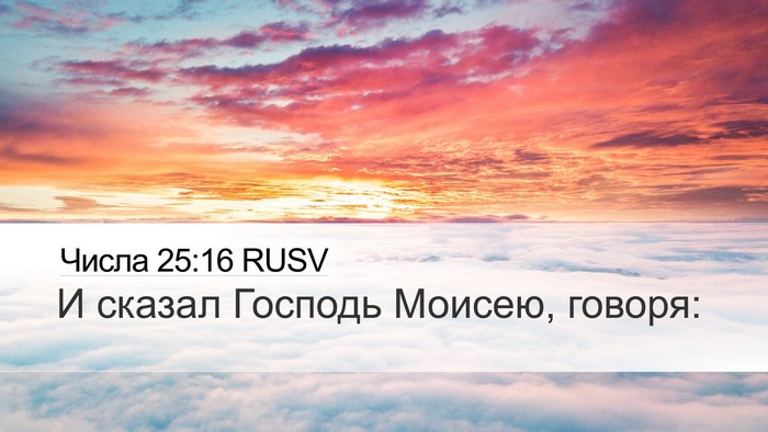 Числа 25:16 RUSV Desktop Wallpaper - И сказал Господь Моисею, - Desktop Bible Verse Wallpaper