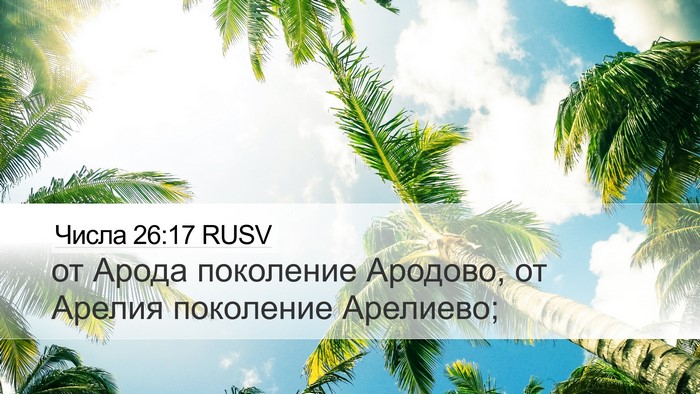 Числа 26:17 RUSV Desktop Wallpaper - от Арода поколение - Desktop Bible Verse Wallpaper