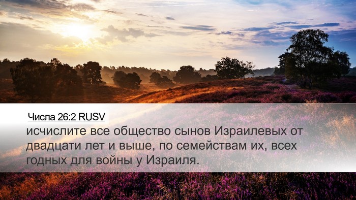 Числа 26:2 RUSV Desktop Wallpaper - исчислите все общество - Desktop Bible Verse Wallpaper