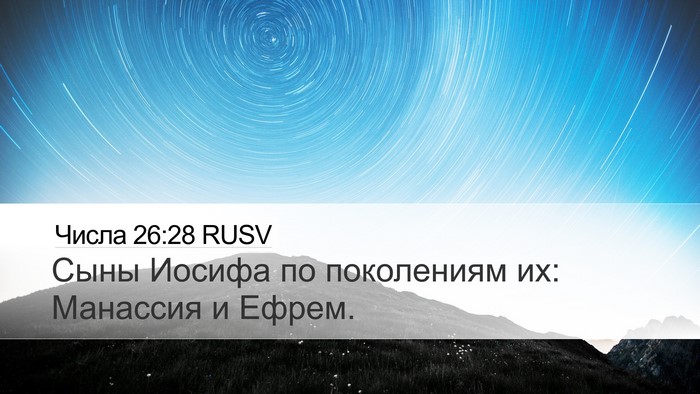 Числа 26:28 RUSV Bible Verse Image