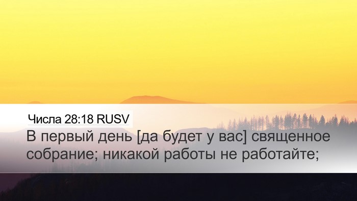 Числа 28:18 RUSV Bible Verse Image