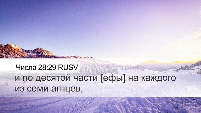 Числа 28:29 RUSV Desktop Wallpaper - и по десятой части [ефы] на - Desktop Bible Verse Wallpaper
