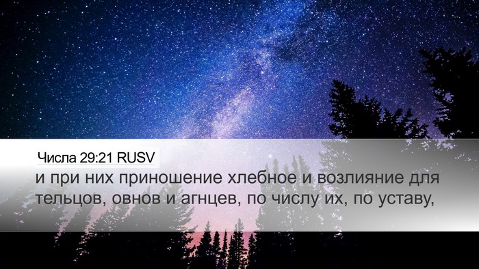 Числа 29:21 RUSV Bible Verse Image