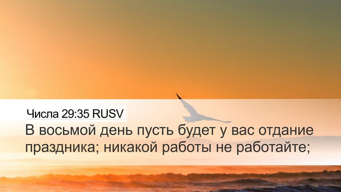 Числа 29:35 RUSV Bible Verse Image