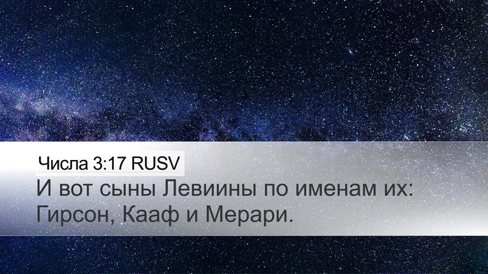 Числа 3:17 RUSV Bible Verse Image