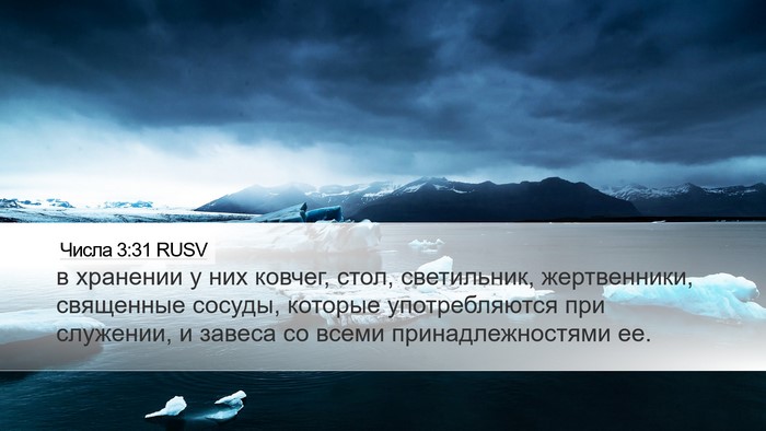 Числа 3:31 RUSV Bible Verse Image