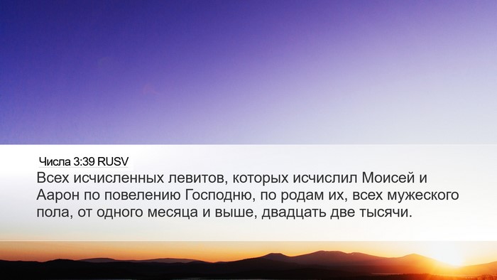 Числа 3:39 RUSV Bible Verse Image