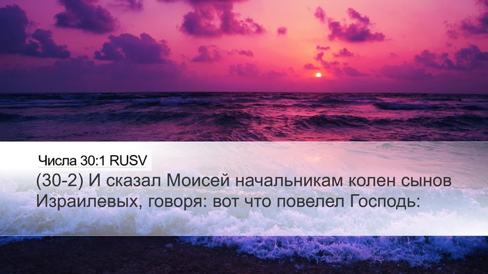 Числа 30:1 RUSV Bible Verse Image