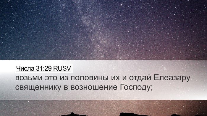 Числа 31:29 RUSV Bible Verse Image