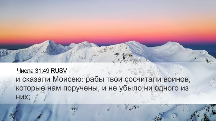 Числа 31:49 RUSV Bible Verse Image