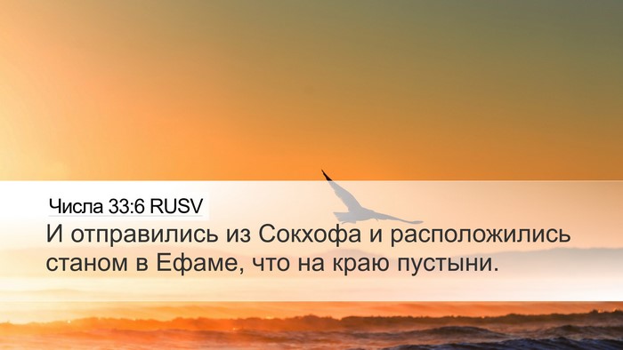 Числа 33:6 RUSV Desktop Wallpaper - И отправились из Сокхофа и - Desktop Bible Verse Wallpaper