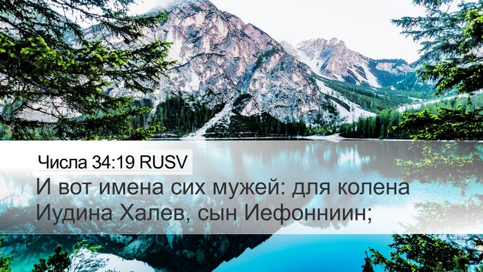 Числа 34:19 RUSV Bible Verse Image