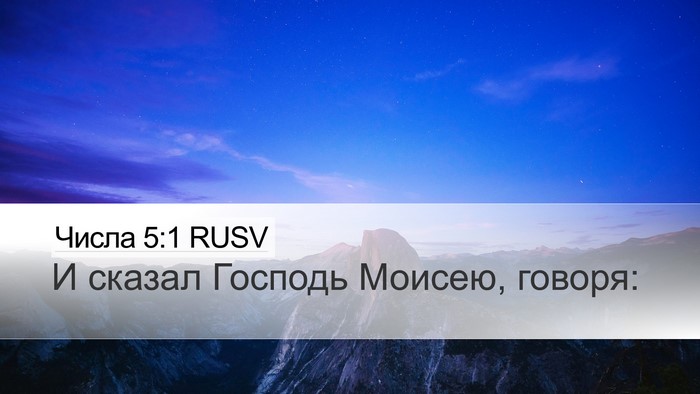 Числа 5:1 RUSV Bible Verse Image