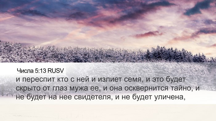 Числа 5:13 RUSV Desktop Wallpaper - и переспит кто с ней и - Desktop Bible Verse Wallpaper