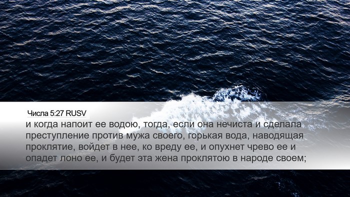 Числа 5:27 RUSV Bible Verse Image