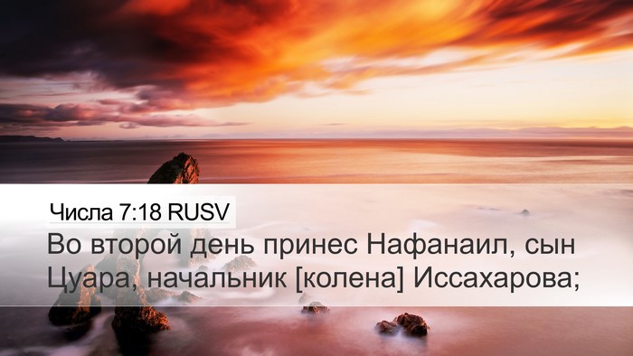 Числа 7:18 RUSV Bible Verse Image