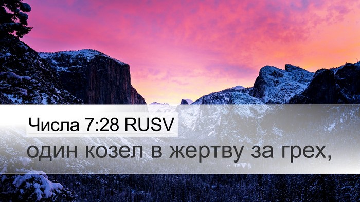 Числа 7:28 RUSV Desktop Wallpaper - один козел в жертву за - Desktop Bible Verse Wallpaper