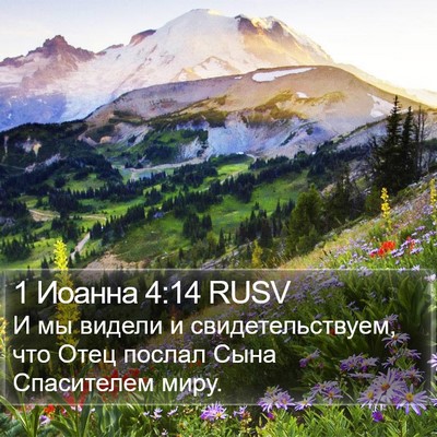 1 Иоанна 4:14 RUSV Bible Verse Image